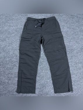 North Face Paramount Peak Convertible Cargo Buckle Pants Medium Short Gray 34x31